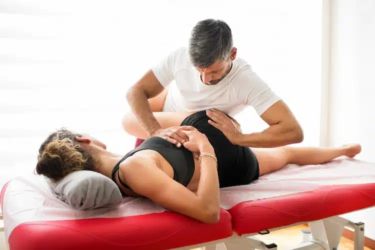 osteopath performing a chiropractic adjustments