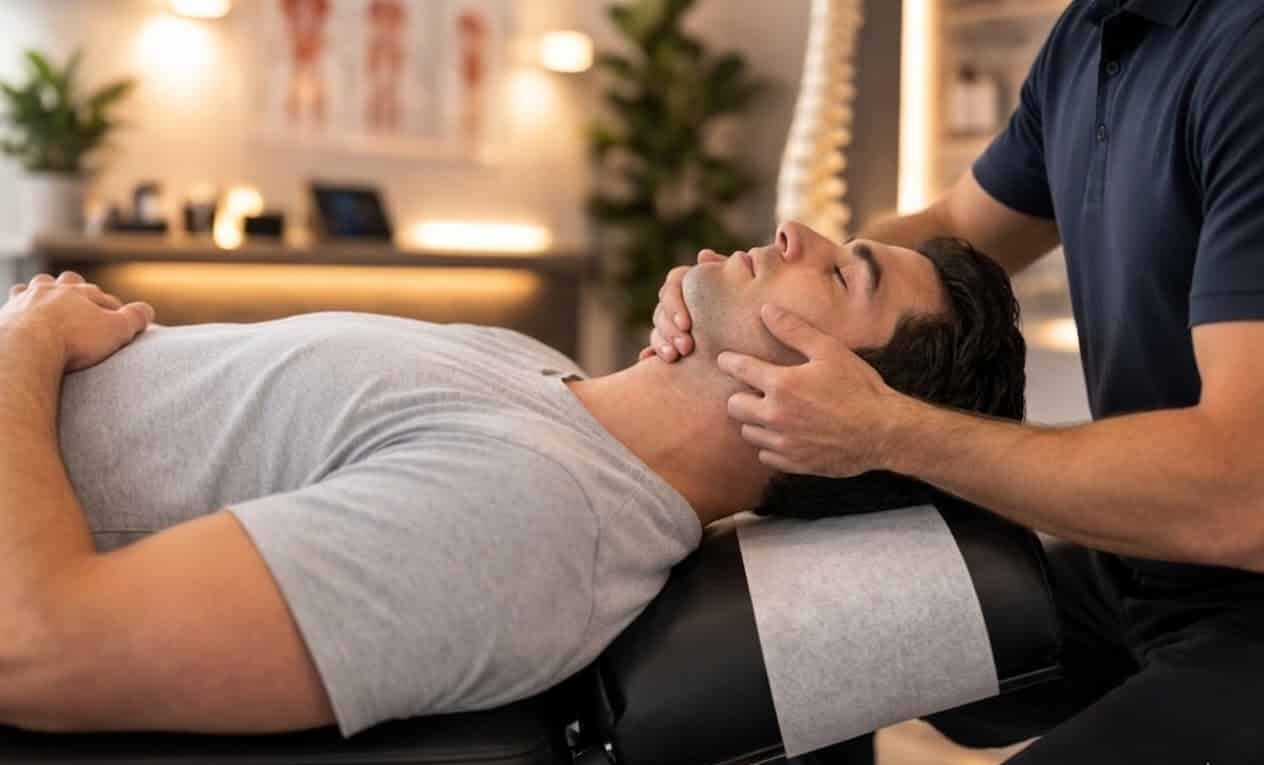 man having tmj treatment